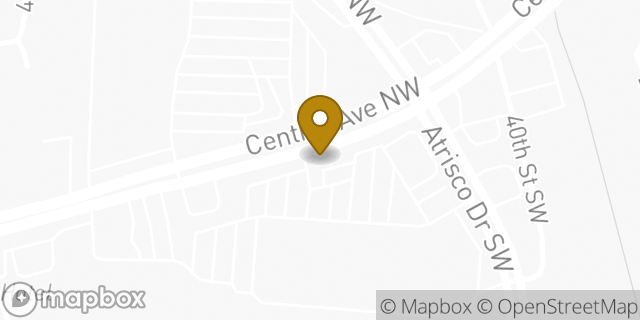 Map showing the location of Dunkin Donuts in Albuquerque, NM 87105