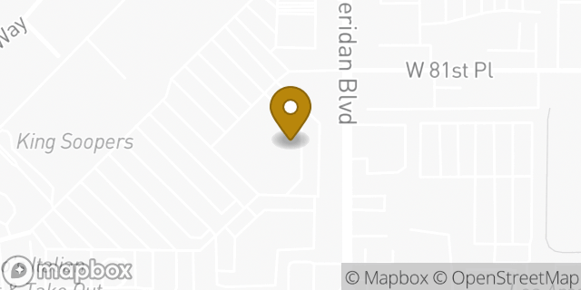 Map showing the location of Papa Johns Pizza in Arvada, CO 80003