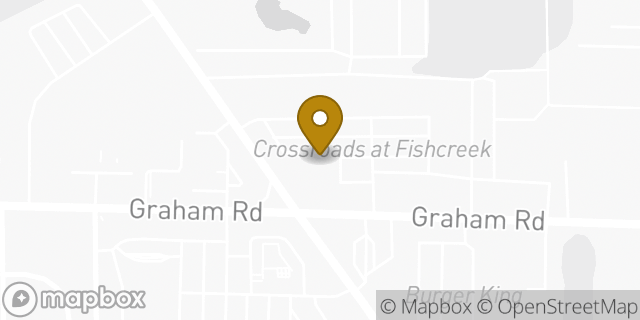 Map showing the location of Dunkin' in Stow, OH 44224