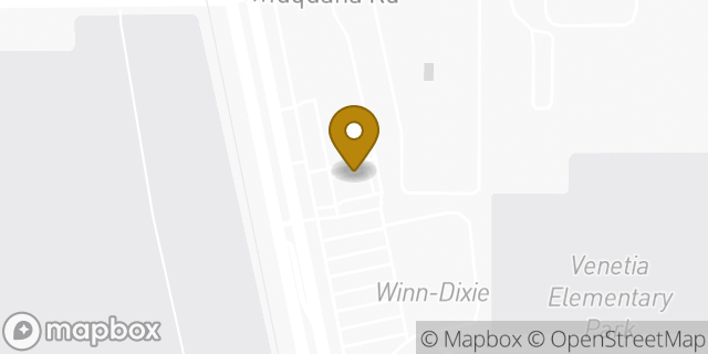 Map showing the location of Dunkin' in Jacksonville, FL 32244