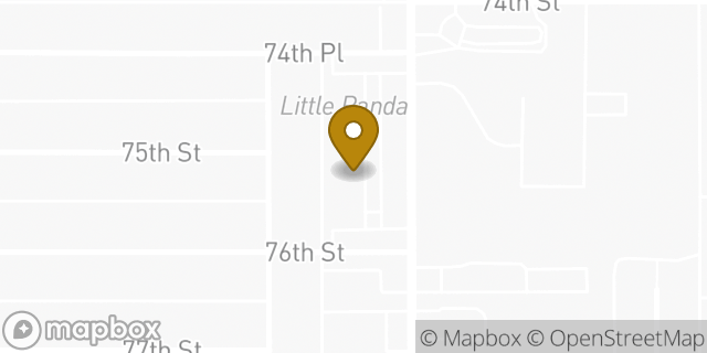 Map showing the location of OneMain Financial in Lubbock, TX 79423