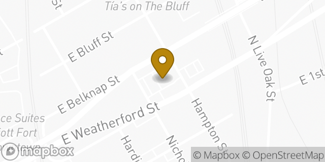 Map showing the location of Amazon Locker - Muncaster in Fort Worth, TX 76102