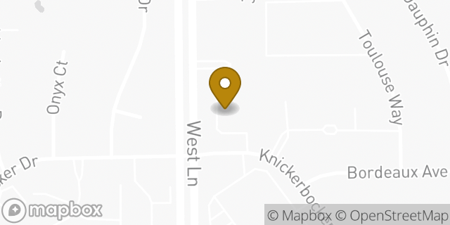 Map showing the location of AutoZone in Stockton, CA 95210