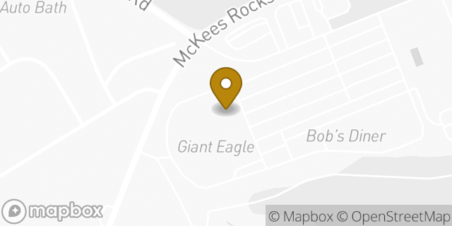 Map showing the location of Giant Eagle in McKees Rocks, PA 15136