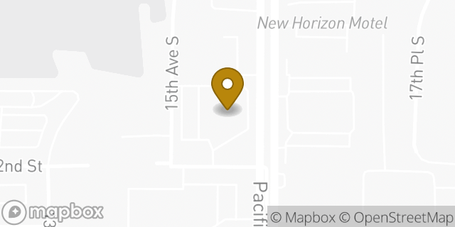Map showing the location of Amazon Locker - Romano in Federal Way, WA 98003