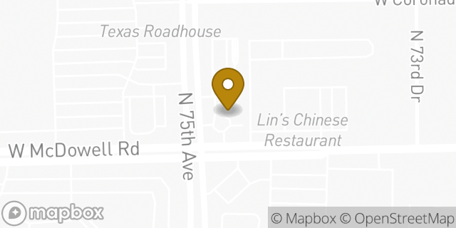 Map showing the location of Amazon Locker - Squeegee in Phoenix, AZ 85035