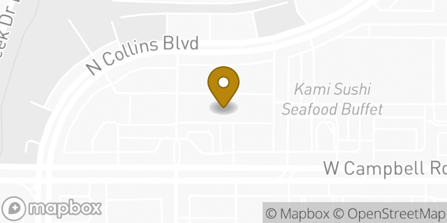 Map showing the location of The UPS Store in Richardson, TX 75080