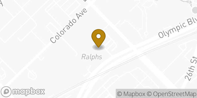 Map showing the location of Starbucks in Santa Monica, CA 90404