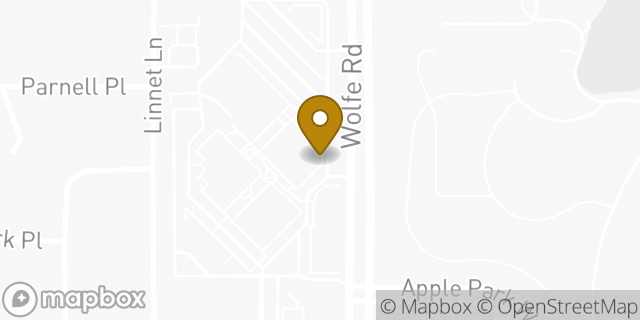 Map showing the location of Amazon Locker - melodies in Cupertino, CA 95014