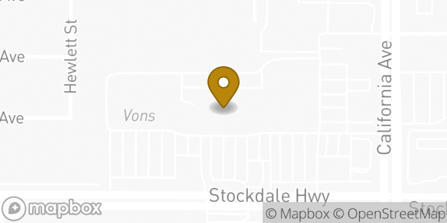 Map showing the location of FedEx ShipSite in Bakersfield, CA 93309