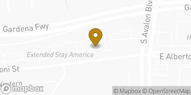 Map showing the location of Amazon Locker - Seafront in Carson, CA 90746