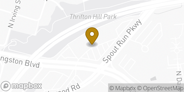Map showing the location of Starbucks in Arlington, VA 22201