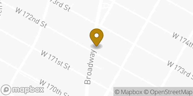 Map showing the location of The UPS Store in New York, NY 10032