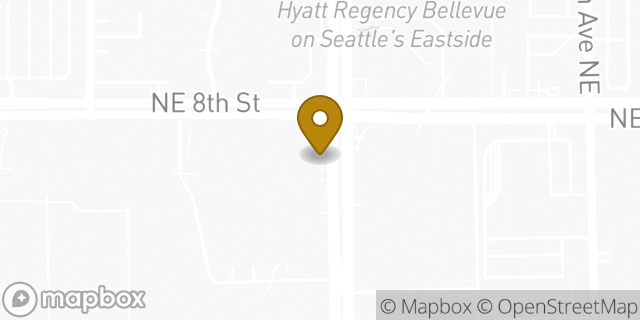 Map showing the location of Starbucks in Bellevue, WA 98004