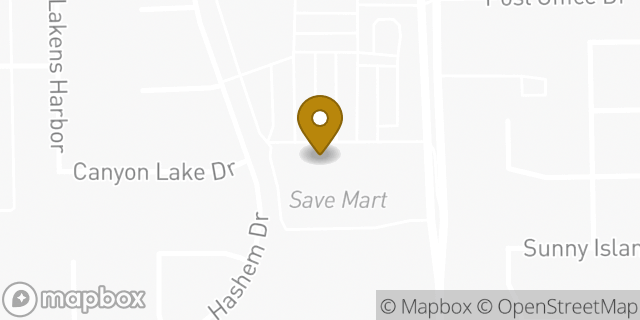 Map showing the location of Amazon Locker - Aamir in Modesto, CA 95355