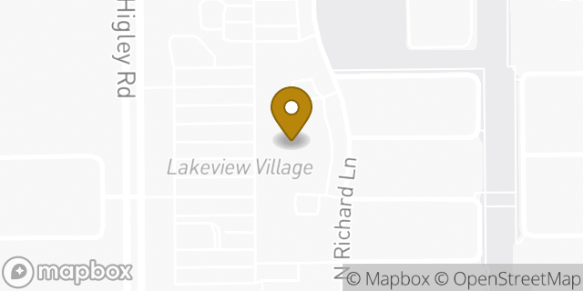 Map showing the location of Starbucks in Gilbert, AZ 85296