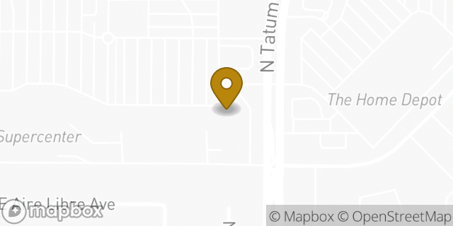 Map showing the location of Subway in Phoenix, AZ 85032