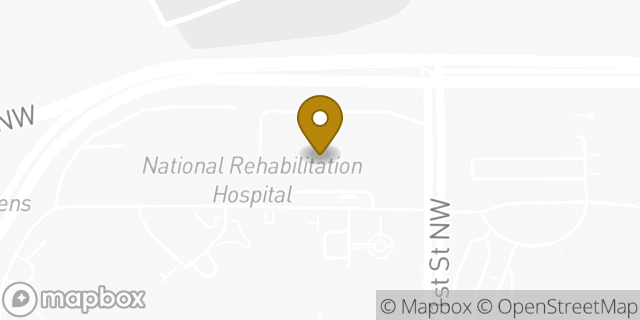 Map showing the location of MedStar Health: Cardiac Rehabilitation at MedStar National Rehabilitation Hospital in MD