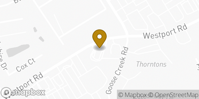 Map showing the location of McDonald's in Louisville, KY 40241