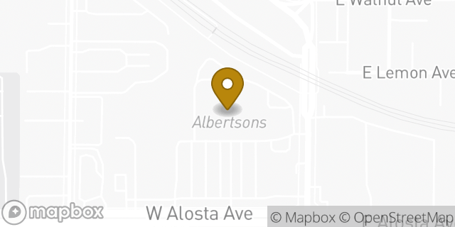 Map showing the location of Albertsons in Glendora, CA 91740