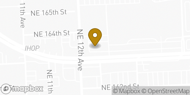 Map showing the location of Chase Bank in Miami, FL 33162