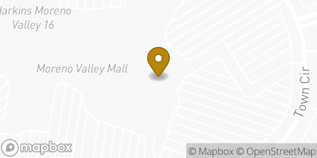 Map showing the location of Budget Car Rental in Moreno Valley, CA 92553