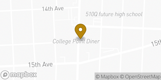 Map showing the location of Bank of America in College Point, NY 11356