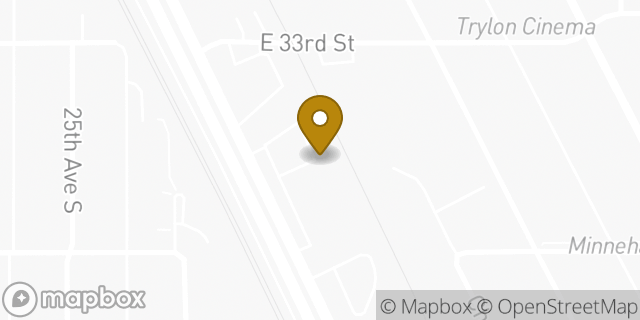 Map showing the location of Avis Car Rental in Minneapolis, MN 55406