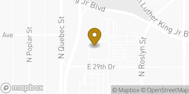 Map showing the location of Walgreens in Denver, CO 80238