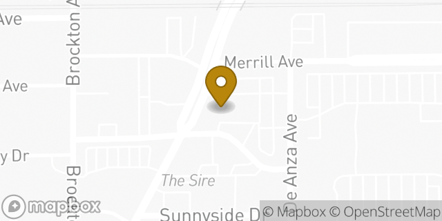 Map showing the location of Bank of America Financial Center & Drive-Thru ATM | Magnolia Center in Riverside, CA 92506