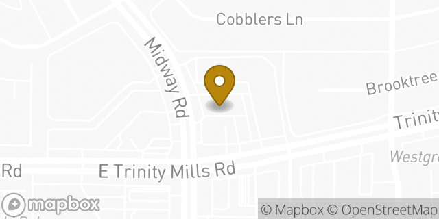 Map showing the location of McDonald's in Dallas, TX 75287