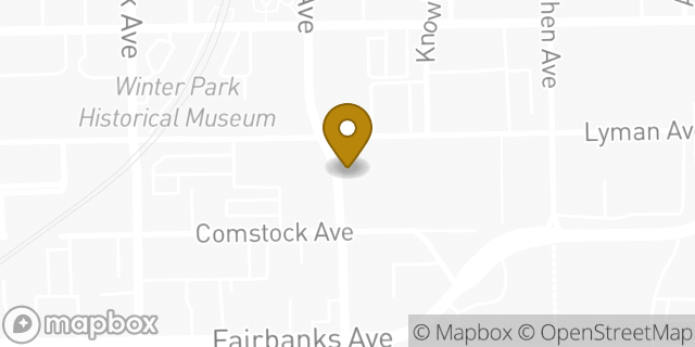 Map showing the location of Starbucks in Winter Park, FL 32789