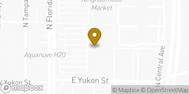 Map showing the location of Penske Truck Rental in Tampa, FL 33604