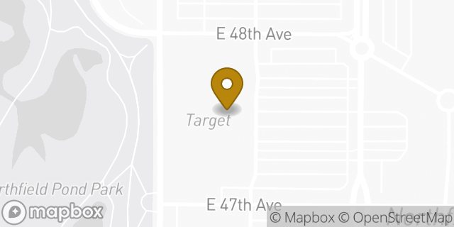 Map showing the location of Target in Denver, CO 80238