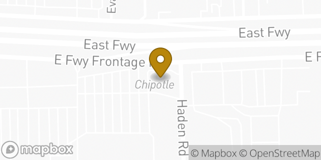 Map showing the location of Chipotle Mexican Grill in Houston, TX 77015