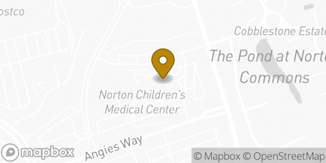 Map showing the location of Norton Children's Medical Center - Brownsboro in Louisville, KY 40241