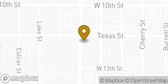 Map showing the location of Budget Car Rental in Fort Worth, TX 76102