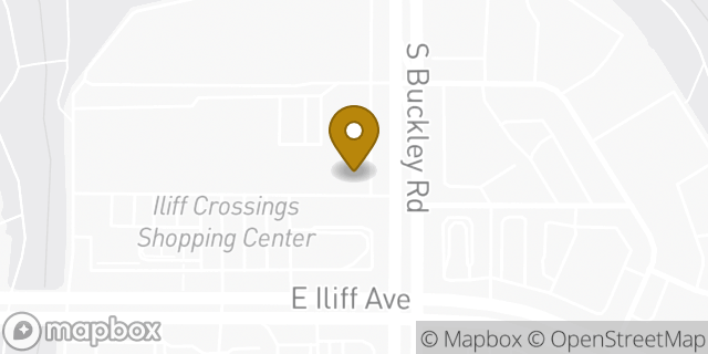 Map showing the location of Baskin-Robbins in Aurora, CO 80013