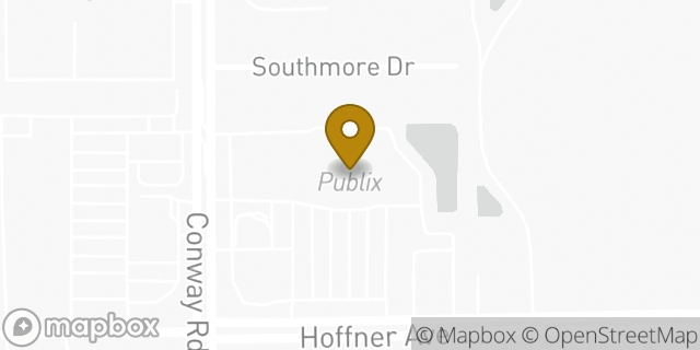 Map showing the location of Publix in Orlando, FL 32812