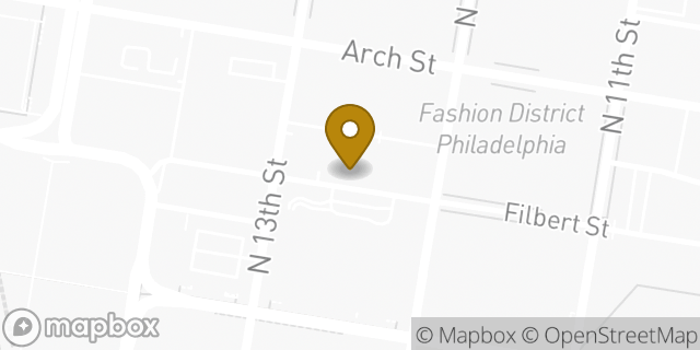 Map showing the location of 7-Eleven in Philadelphia, PA 19107