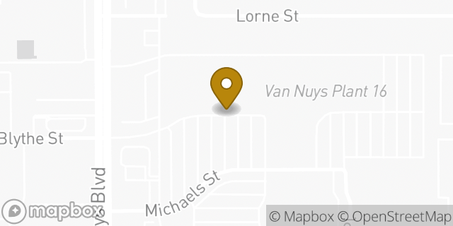 Map showing the location of Amazon Locker - Swell in Van Nuys, CA 91402