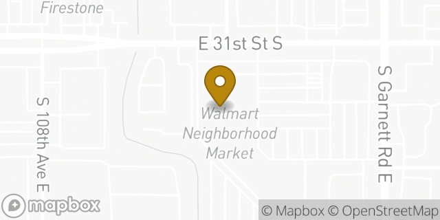 Map showing the location of Walmart Neighborhood Market in Tulsa, OK 74146