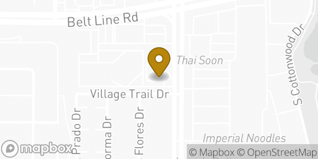 Map showing the location of Starbucks in Dallas, TX 75254