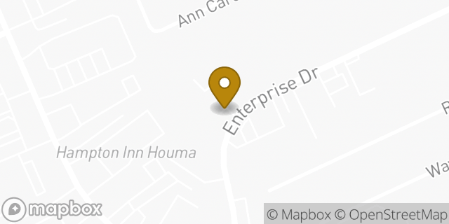 Map showing the location of Enterprise Rent-A-Car in Houma, LA 70360