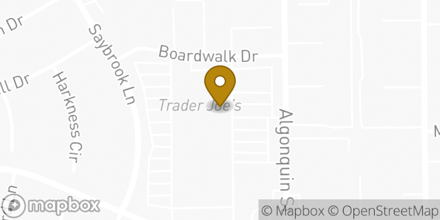 Map showing the location of Trader Joe's in Huntington Beach, CA 92649