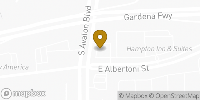 Map showing the location of Amazon Locker - Catcher in Carson, CA 90746