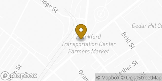 Map showing the location of Dunkin' in Philadelphia, PA 19124