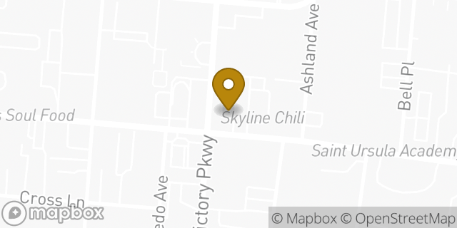 Map showing the location of Chipotle Mexican Grill in Cincinnati, OH 45206