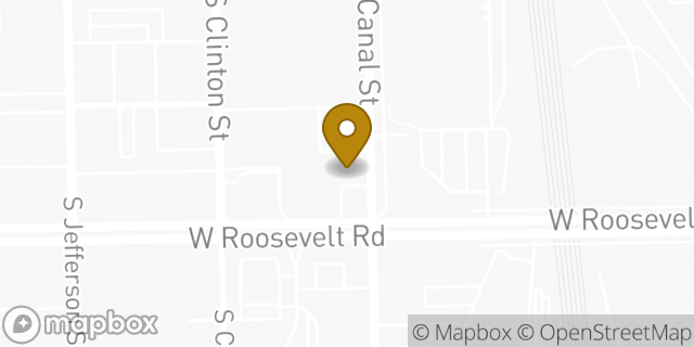 Map showing the location of Dunkin' in Chicago, IL 60607
