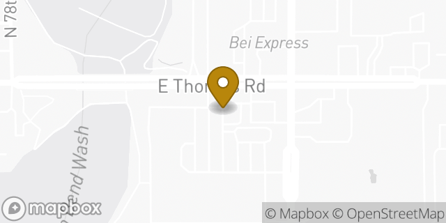Map showing the location of Dunkin Donuts in Scottsdale, AZ 85251
